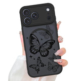 Fiyart Designed for iPhone 17 Pro Case Cute Butterfly for Women Girls Compatible with Magsafe Slim TPU Aesthetic Matte with Hard