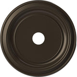 Ekena Millwork 22OD x 3 1/2ID x 1 1/2P Traditional Thermoformed PVC Ceiling Medallion (Fits Canopies up to 13 1/2), Metallic Dar