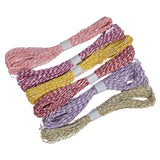 PINACO INDIA Multi Color Paper Rope Thread Pack of 6 (10 Meters Each) | Twisted Paper String for Crafts, DIY Projects, Gift Wrap