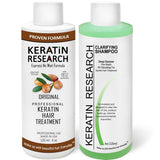 Brazilian Keratin Hair Straightening Complex (2x 120ml) - Blowout Long-Lasting Treatment with Argan Oil for Smooth, Professional