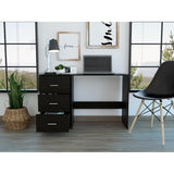 Tuhome Classic 3 Drawers Writing Desk -Black