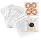 YunKo 200PACK Self Sealing Cellophane Bags Clear Cookie Bags for Gift Giving Treat bag for Packaging Cookies, Candy, Gifts(White
