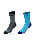 Tego Drill Multicolour Crew Length Cotton Socks (2 Pack) (S) Sports, Running Socks For Men, Women
