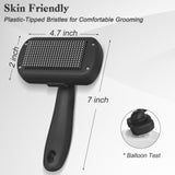 Swihauk Self Cleaning Slicker Brush for Dogs & Cats - Skin Friendly Deshedding and Grooming Brush for Haired Pets, Pet Supplies