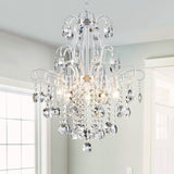 WUZUPS Crystal Chandelier 5-Light Pendant Ceiling Light Modern Lighting Fixture for Bedroom Hallway Bar Kitchen Bathroom, H 22.6