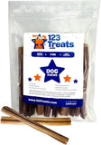 123 Treats 6-Inch Bully Sticks for Dogs (1 Pound Bag) - 100% Natural Grass-Fed Bulk Chews for Dogs & Puppies, Free-Range, Long L