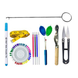 S S Mart Sewing Starter Set, 9 Piece Essential Tools For Embroidery, Dressmaking, And Crafting, Includes Thread Snips, Pin Wheel