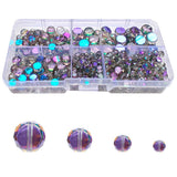 Chengmu Clear Purple Coin Glass Beads for Jewelry Making, Flat Round Faceted Briolette Rondelle Crytal Spacer Beads for Bracelet
