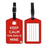 Nutcase Designer Luggage Travel Baggage Tags Single Tag With Name Card Inside Keep Calm ItS Mine (Red)