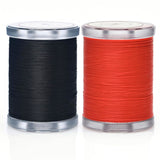 Selric 300Yards Extra Strong Bonded Nylon Thread for Leather Sewing, Black and Red Heavy Duty Upholstery Thread for Heavy Fabric