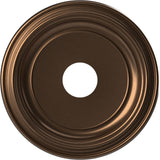 16OD x 3 1/2ID x 1 3/8P Traditional Thermoformed PVC Ceiling Medallion (Fits Canopies up to 9 1/2), Metallic Antique Brass