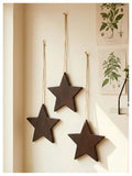 G N Handicrafts Greens Hanging Star Planter With Rope | Hanging Plant Indoor Stand | Wooden Planter For Home Decor, Living Room,