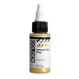 High Flow Acrylics by GOLDEN, Iridescent Gold (Fine), 1 fl. oz. Bottle, Professional Acrylic Paint, SemiTransparent