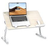 Laptop Desk Table, SAIJI Adjustable Laptop Stand, Portable Lap Desks with Foldable Legs, Notebook Standing Breakfast Tray Readin
