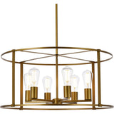 Living District Indoor Modern Home Decorative Bright Ceiling Agnys 6 Lights Pendant In Brass