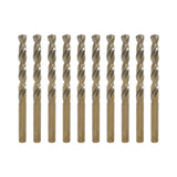 2.6mm Metric M35 Cobalt Steel Extremely Heat Resistant Twist Drill Bit of 10pcs with Straight Shank to Cut Through Hard Metals S