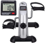 Mini Exercise Bike, himaly Under Desk Bike Pedal Exerciser Portable Foot Cycle Arm & Leg Peddler Machine with LCD Screen Display