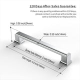 Amerdeco 10 Pack Polished Chrome Cabinet Pulls 5 Inch(128Mm) Hole Center Cabinet Hardware Kitchen Cabinet Handles For Bathroom D