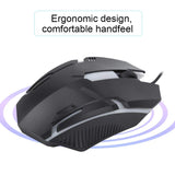 MS11 Wired Mouse 1600DPI Wired Game Mouse Backlight USB Mouse Ergonomic Gaming Notebook Office Mouse 2 Buttons +1 Wheel for Note