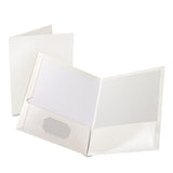 Oxford 51704 Laminated Portfolio, 2Pocket, LTR, 100 Sht Cap., 25/BX, WE