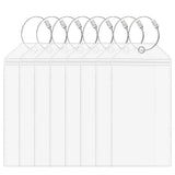 TOPTIE Cruise Luggage Tags Set Clear Tag Holder Zip Seal and Steel Loops-8 Pack