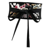 Calandis Kimono Robe Obi Belt Elegance Accessories For Festivals Tea Ceremonies Dress Black | Womens Accessories
