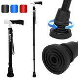 WLKPAL Adjustable & One-Button Folding Walking Cane for Women & Men, WLKPAL A-4, All-New Unibody Safety Tech, 2 Swappable All-Te