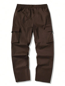 Anni Designer Men'S Pure Cotton Casual Regular Fit Cargo With 4 Pockets (Kargo Brown_M_Brown_Medium),Brown,M,Cotton,Cargo,