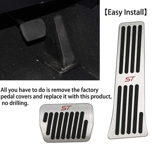 Hecotrax for Ford Explorer 2025 2024 2023 2022-2020 Aluminum Performance Pedals Set Non-Slip Accelerator and Brake Pedals Cover