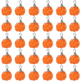 SUNNYCLUE 1 Box 30Pcs Pumpkin Jewelry Charms Thanksgiving Resin Charms Bulk Fall Autumn Harvest Holiday Orange Vegetable Pendant