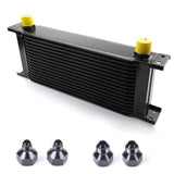 ZHSYMX 16 Row AN10-10AN Stacked Plate Oil Cooler With 6AN 8AN Adapter Universal Engine Transmission British Radiator Oil Cooler 