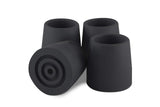 Essential Medical Supply T40118bl Walker/Commode Tips, Black, 1 1/8 Inch, 4 Count