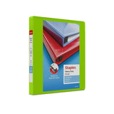 Staples 82699 Heavy Duty 1-Inch 3-Ring View Binder Chartreuse (24666)