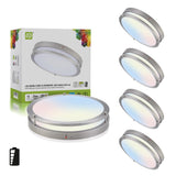 ASD LED 16 Inch Round Flush Mount Light Fixture | 24W 2150LM 3000K-5000K 100-277V | 3CCT, Dimmable, Battery Backup, ETL Listed |