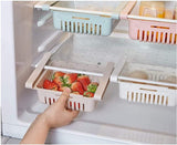 Mechdel Fridge Organizer Drawer Adjustable Fridge Storage Basket, Fridge Racks Tray Sliding Storage Racks (4)