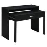 Convenience Concepts Newport JB Console/Sliding Desk with Drawer and Riser, White