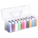 Threehoney 1 Pcs Acrylic Paint Storage Box for 2 Fl. oz Acrylic Paints, Portable Craft Art Organizer with Handle, 30 Bottles Cap