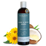 SoCal Suds & Company Organic Shea Butter Body Wash - Fragrance Free Liquid Soap for Hand & Body, Moisturizing Shower Gel, Body W