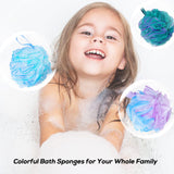 10 Pcs Shower Loofahs,Bath Shower Loofah Sponge,Exfoliating Shower Pouf Balls for Women,Men,Body Wash Bathroom,Exfoliate with Be