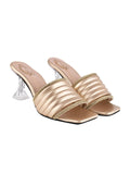 Shoetopia Embellished Metalic Golden Block Heels For Women & Girls /Uk5,Golden,5,B0CK5LQ9D5