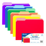 BAZIC 1/3 Cut Letter Size Color File Folder (6/Pack)