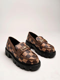Shoetopia Printed Casual Brown Loafers For Women & Girls /Uk4,Brown,4,B0CHVWQJH8