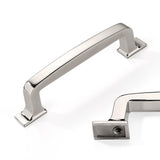 CABDM 10 Pack Polished Nickel Cabinet Pulls 3.7 Inch(96mm) Hole Center Cabinet Hardware Kitchen Cabinet Handles for Bathroom Dra