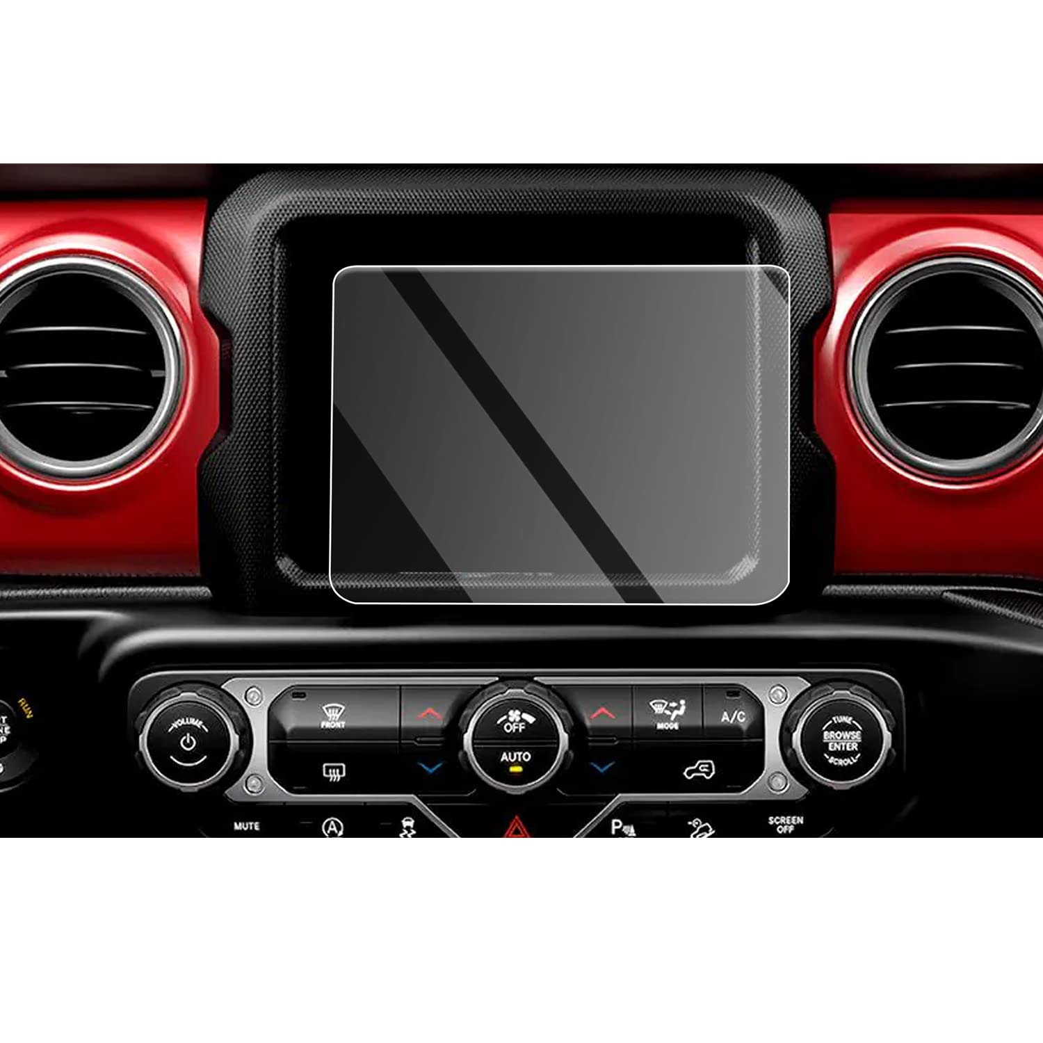 CDEFG for 2018 2019 2020 2021 2022 2023 Wrangler JL/Gladiator JT Center Control Touchscreen Navigation Touch Screen Protector, H