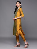 Libas Women'S Silk Blend Kurta Sets (35146_Mustard Mustard M