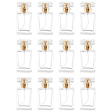 Rixoxo Empty Perfume Bottle Refillable 12PCS 30ml Glass Clear Travel Spray Atomizer Bottle Container Perfume Fine Mist Spray Pum