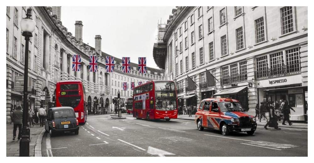 Buses And Taxis In Oxford Street, London-Paper Art-50,,X26,,