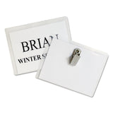 CLine 95543 Name Badge Kits, Top Load, 4 x 3, Clear, 50/Box