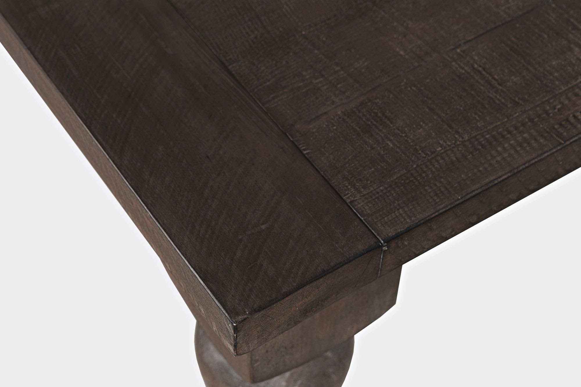Jofran Madison County Reclaimed Solid Wood Rustic 78 Extension Farmhouse Dining Table, Barnwood Brown