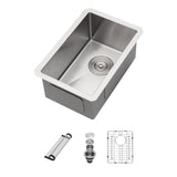 Sarlai Bar Sink Undermount - 12x18x8 Bar Prep Kitchen Sink 16 Gauge 8 Inch Stainless Steel Sink Single Bowl Deep RV Camper Outdo